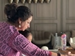 Misha Kapoor with Neliima Azeem during their dance practice at home. Misha Kapoor with Neliima Azeem during their dance practice at home.