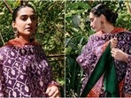Sonam Kapoor wears an anarkali suit for Makar Sankranti puja at home. (Instagram) Sonam Kapoor wears an anarkali suit for Makar Sankranti puja at home. (Instagram)