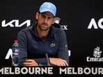 Novak Djokovic during a press conference.