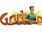 Today’s Google Doodle celebrates Khashaba Dadasaheb Jadhav’s 97th birth anniversary. (Google Doodle) Today’s Google Doodle celebrates Khashaba Dadasaheb Jadhav’s 97th birth anniversary. (Google Doodle)