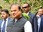 Assam chief minister Himanta Biswa Sarma at a zoo in Guwahati on Sunday.