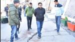 Mangesh Ghildiyal, deputy secretary at the Prime Minister’s Office (PMO) inspecting the land subsidence in Joshimath on Sunday. (Sourced) Mangesh Ghildiyal, deputy secretary at the Prime Minister’s Office (PMO) inspecting the land subsidence in Joshimath on Sunday. (Sourced)