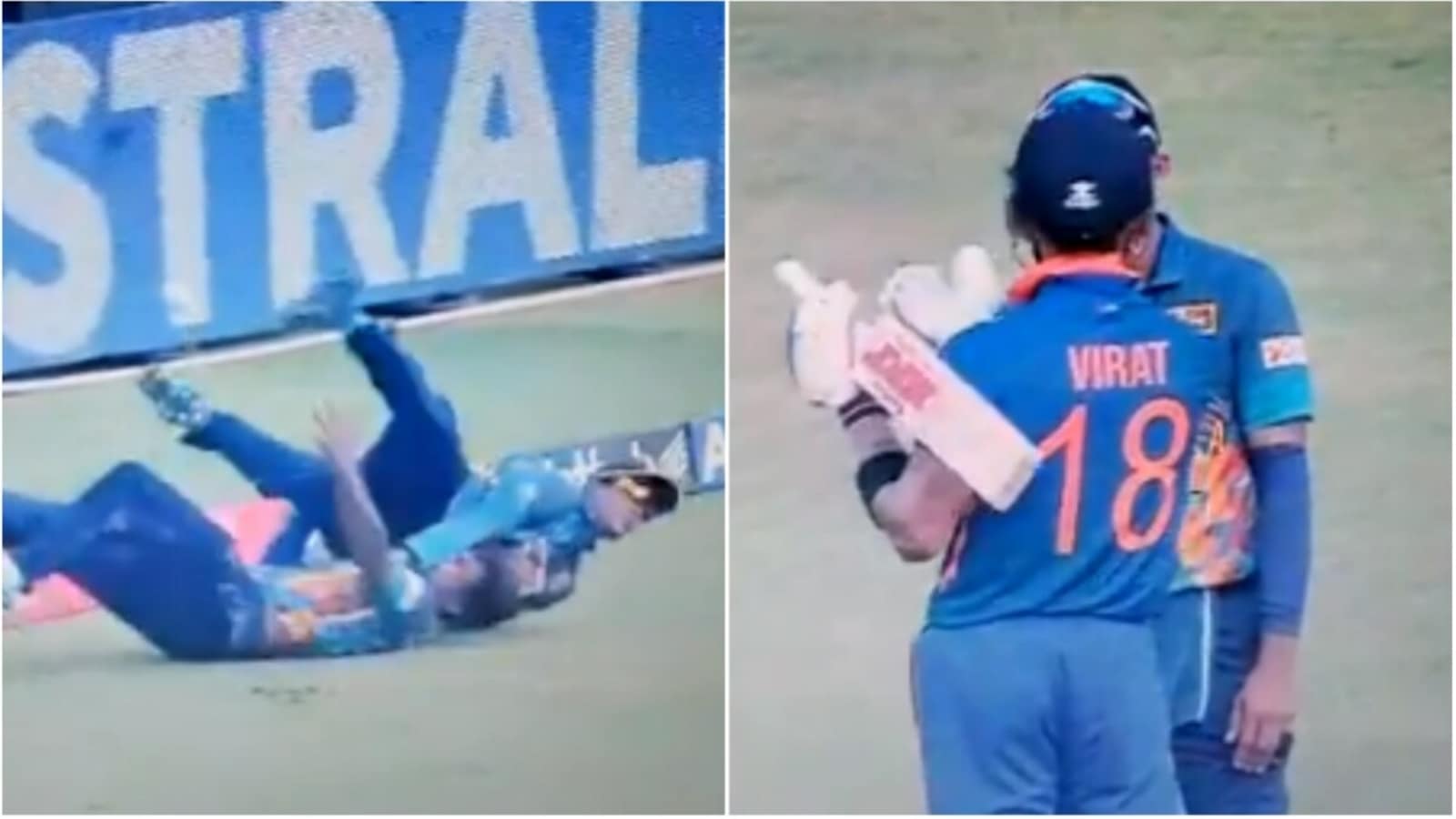 Ugly collision between SL players in 3rd ODI; Kohli's reaction wins ...