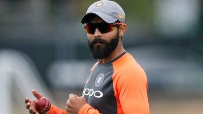 Ravindra Jadeja during nets session. (Reuters/File Photo)