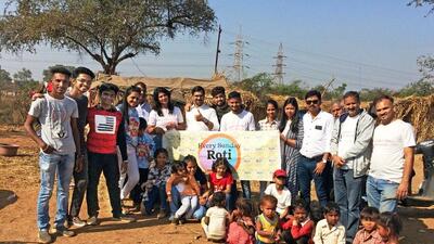 Kalyan India - january 15 2023 Pics: A group of five friends from Kalyan who initiated "every Sunday a roti day" a service to help needy kids with good every Sunday since last 5 years is now a group of 200 plus residents to contribute for this initiative. Today also the group served 150 kids in Kalyan, in a slum near Mutha college. on Sunday. in India 15 2023. (Pramod Tambe HT Photo) Kalyan India - january 15 2023 Pics: A group of five friends from Kalyan who initiated "every Sunday a roti day" a service to help needy kids with good every Sunday since last 5 years is now a group of 200 plus residents to contribute for this initiative. Today also the group served 150 kids in Kalyan, in a slum near Mutha college. on Sunday. in India 15 2023. (Pramod Tambe HT Photo)