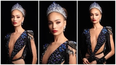 R'Bonney Nola Gabriel's from the USA won the coveted Miss Universe 2022 title at the beauty pageant held in New Orleans. Miss Universe 2021 Harnaaz Sandhu crowned R'Bonney as the 71st Miss Universe. Soon, the Miss Universe organisation shared official portrait pictures of R'Bonney on their Instagram page with the caption, "The official portrait of the 71st Miss Universe 2022 @rbonneynola." (Instagram) R'Bonney Nola Gabriel's from the USA won the coveted Miss Universe 2022 title at the beauty pageant held in New Orleans. Miss Universe 2021 Harnaaz Sandhu crowned R'Bonney as the 71st Miss Universe. Soon, the Miss Universe organisation shared official portrait pictures of R'Bonney on their Instagram page with the caption, "The official portrait of the 71st Miss Universe 2022 @rbonneynola." (Instagram)