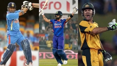 Sachin Tendulkar; Virat Kohli; Ricky Ponting Sachin Tendulkar; Virat Kohli; Ricky Ponting