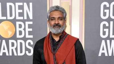 Filmmaker SS Rajamouli at Golden Globes 2023 in Los Angeles on January 10. Filmmaker SS Rajamouli at Golden Globes 2023 in Los Angeles on January 10.