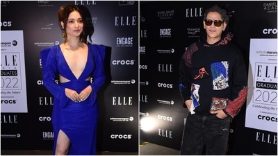 Rumoured couple Tamannaah Bhatia and Vijay Varma steal the night in stylish looks. (HT Photo/Varinder Chawla) Rumoured couple Tamannaah Bhatia and Vijay Varma steal the night in stylish looks. (HT Photo/Varinder Chawla)
