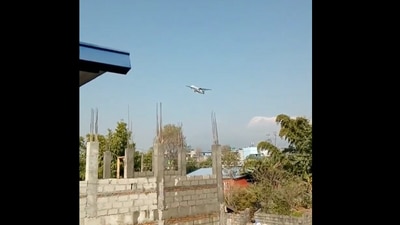 The flight could be seen losing its balance mid air before it crashed. (Twitter)