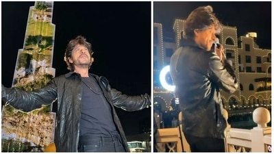 Shah Rukh Khan watched Pathaan trailer which was showcased on Burj Khalifa on Saturday..