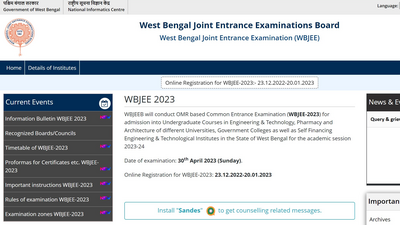 WBJEE 2023: Registration process to end soon at wbjeeb.nic.in WBJEE 2023: Registration process to end soon at wbjeeb.nic.in