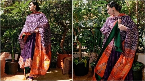 Sonam Kapoor wears an anarkali suit from Gaurang Shah label. (Instagram) Sonam Kapoor wears an anarkali suit from Gaurang Shah label. (Instagram)