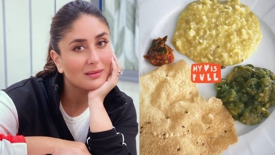 Kareena Kapoor feasted on papad, achar, khichdi, and veggies on Makar Sankranti.