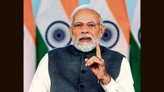 Prime Minister Narendra Modi will address the two-day national executive meeting of the BJP in the Capital on Monday (ANI)