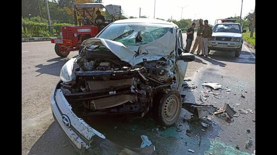 The fatalities in 2022 were also second lowest since 2014, the lowest being 53 in 2020, primarily owing to the Covid lockdowns in Chandigarh. (HT File Photo)