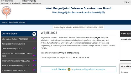 WBJEE 2023: Registration process to end soon at wbjeeb.nic.in