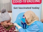 A beneficiary receives a booster dose of the Covid-19 vaccine in Srinagar. (ANI) A beneficiary receives a booster dose of the Covid-19 vaccine in Srinagar. (ANI)