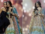 Harnaaz Sandhu's Desi Girl moment in gorgeous multi-colour lehenga. (Instagram) Harnaaz Sandhu's Desi Girl moment in gorgeous multi-colour lehenga. (Instagram)
