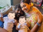 Vignesh Shivan, Nayanthara celebrate Pongal with twins Uyir and Ulagam at home.