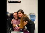 Capt. Krutadnya Hale gives her father a warm hug before touching his feet. (Instagram/@pilot_krutadnya) Capt. Krutadnya Hale gives her father a warm hug before touching his feet. (Instagram/@pilot_krutadnya)