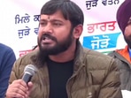 Congress leader Kanhaiya Kumar was speaking at a press conference in Punjab's Hoshiarpur(Twitter) Congress leader Kanhaiya Kumar was speaking at a press conference in Punjab's Hoshiarpur(Twitter)