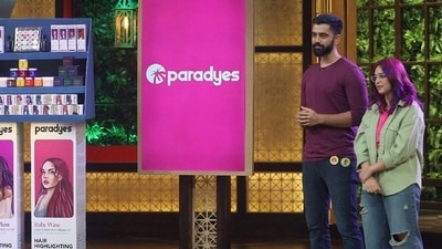 Paradyes founders Yushika Jolly and her husband Siddharth Raghuvanshi on Shark Tank India Season 2. (Linkedin/Yushika Jolly) Paradyes founders Yushika Jolly and her husband Siddharth Raghuvanshi on Shark Tank India Season 2. (Linkedin/Yushika Jolly)
