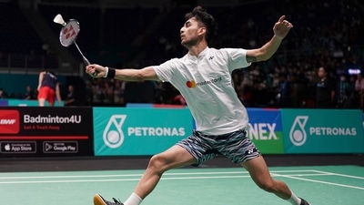 Lakshya Sen plays a shot against compatriot HS Prannoy during their men's singles match at the Malaysia Open (AP) Lakshya Sen plays a shot against compatriot HS Prannoy during their men's singles match at the Malaysia Open (AP)