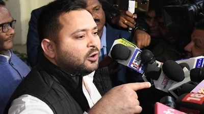 Bihar deputy chief minister Tejashwi Yadav blamed the Bharatiya Janata Party (BJP) for the controversy, alleging ‘conspiracy’. (File) Bihar deputy chief minister Tejashwi Yadav blamed the Bharatiya Janata Party (BJP) for the controversy, alleging ‘conspiracy’. (File)