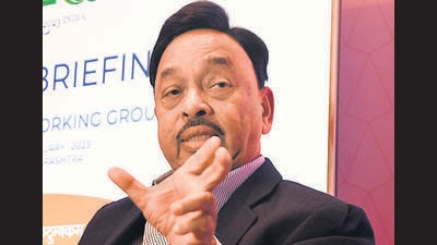 During his speech, the minister emphasised that the Centre is focusing on Maharashtra for industrial development. (HT PHOTO) During his speech, the minister emphasised that the Centre is focusing on Maharashtra for industrial development. (HT PHOTO)