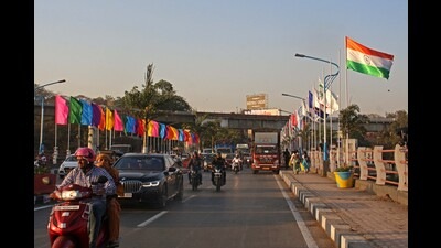 The administration was forced to beautify the city as the ruling party had done nothing in the course of its tenure, the NCP said. (RAVINDRA JOSHI/ HT PHOTO)