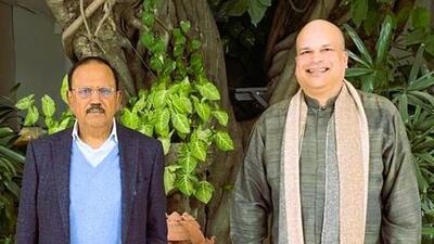 The meeting was part of regular and ongoing dialogue between the Sri Lankan envoy and the NSA. (Twitter | Sri Lanka in India) The meeting was part of regular and ongoing dialogue between the Sri Lankan envoy and the NSA. (Twitter | Sri Lanka in India)