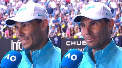 Rafael Nadal during Australian Open 2023. (Twitter) Rafael Nadal during Australian Open 2023. (Twitter)