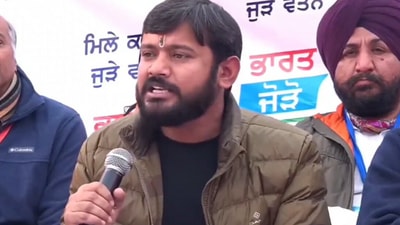 Congress leader Kanhaiya Kumar was speaking at a press conference in Punjab's Hoshiarpur (Twitter) Congress leader Kanhaiya Kumar was speaking at a press conference in Punjab's Hoshiarpur (Twitter)