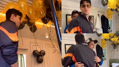 Sidharth Malhotra celebrates birthday on the sets of Indian Police Force. Sidharth Malhotra celebrates birthday on the sets of Indian Police Force.