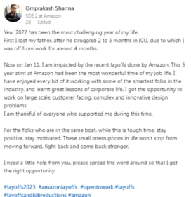 Omprakash Sharma's LinkedIn post