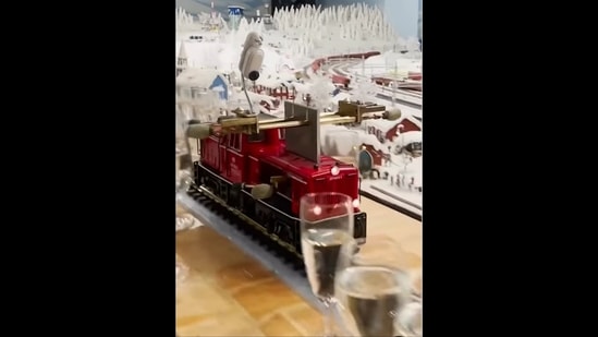 Model train playing notes of classical music for Guinness World Record. (Instagram/@guinnessworldrecords)