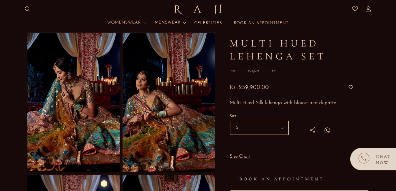The price of the lehenga set Harnaaz Sandhu wore. (rimpleandharpreet.com)