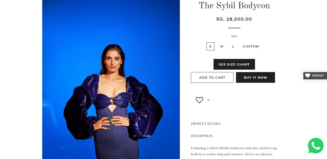 The price of the dress Rakul Preet wore for the photoshoot. (sameermadan.com)