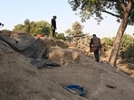 Excavation in progress at Purana Quila on Tuesday. (Vipin Kumar/HT Photo)