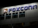 Covid In China: The logo of Foxconn is seen outside the company's building.