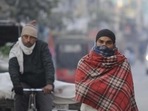 People on a cold winter morning at Khandsa road in Gurugram on Monday, (Parveen Kumar/HT photo) People on a cold winter morning at Khandsa road in Gurugram on Monday, (Parveen Kumar/HT photo)