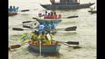 The three-day fest witnessed multiple hot air-balloon flights on the day one and an enthralling boat race between teams of local boatmen. (Rajesh Kumar) The three-day fest witnessed multiple hot air-balloon flights on the day one and an enthralling boat race between teams of local boatmen. (Rajesh Kumar)