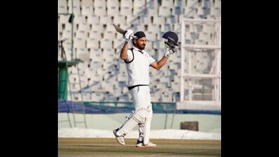A player in action during the Punjab-Madhya Pradesh Ranji Trophy tie in Mohali. (HT Photo) A player in action during the Punjab-Madhya Pradesh Ranji Trophy tie in Mohali. (HT Photo)