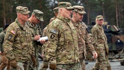 Russia-Ukraine War: US, Ukraine top military chiefs meet in person for 1st time. (AP) Russia-Ukraine War: US, Ukraine top military chiefs meet in person for 1st time. (AP)