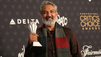 SS Rajamouli, poses with the Best Foreign Language Film for RRR at the 28th annual Critics Choice Awards in Los Angeles, California on January 15, 2023. REUTERS/Aude Guerrucci (REUTERS)