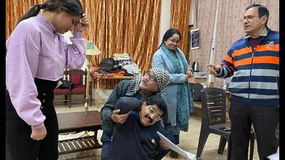 Artistes during the rehearsal ahead of the 30 Day, 30 Plays Comedy Festival schedule to open on February 3 at Uttar Pradesh Sangeet Natak Academy in Lucknow (HT Photo) Artistes during the rehearsal ahead of the 30 Day, 30 Plays Comedy Festival schedule to open on February 3 at Uttar Pradesh Sangeet Natak Academy in Lucknow (HT Photo)