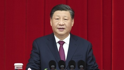 Covid In China: Chinese President Xi Jinping speaks. (AP) Covid In China: Chinese President Xi Jinping speaks. (AP)