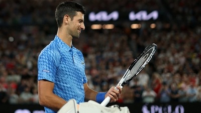 Serbia's Novak Djokovic before his first round match against Spain's Roberto Carballes Baena (REUTERS)