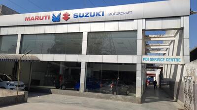 The incident took place at Maruti’s Arena showroom, Motorcraft sales private limited, near Vaishali at 2.30am on Monday. (Sakib Ali/HT Photo)
